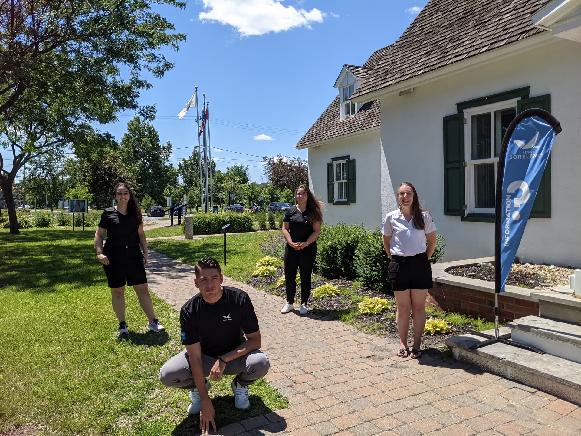 Two summer students working at the Tourist Information Office