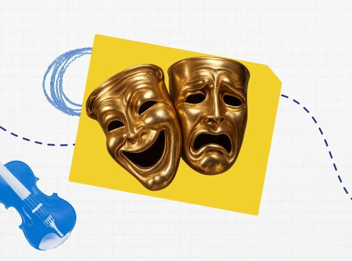 Theater masks for the cultural tourism sector